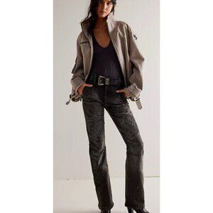 NWT FREE PEOPLE WE THE FREE VECTOR MOTO JEANS, SIZE 28 Groovy Grunge Retro Rock